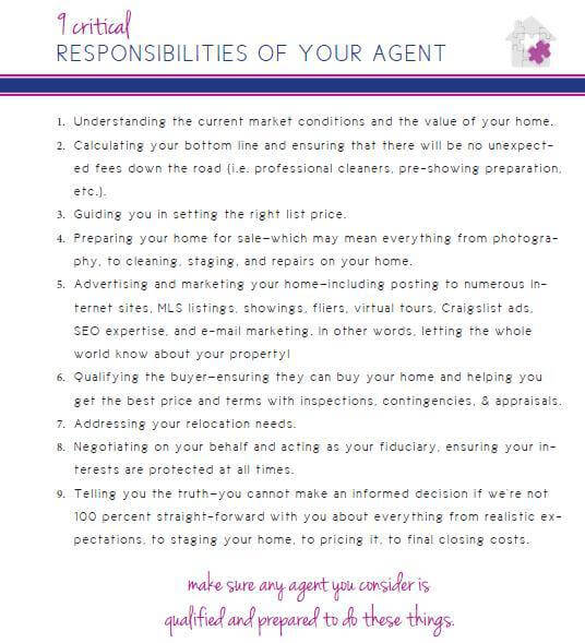 9-Critical-Responsibilioties-of-Your-Agent